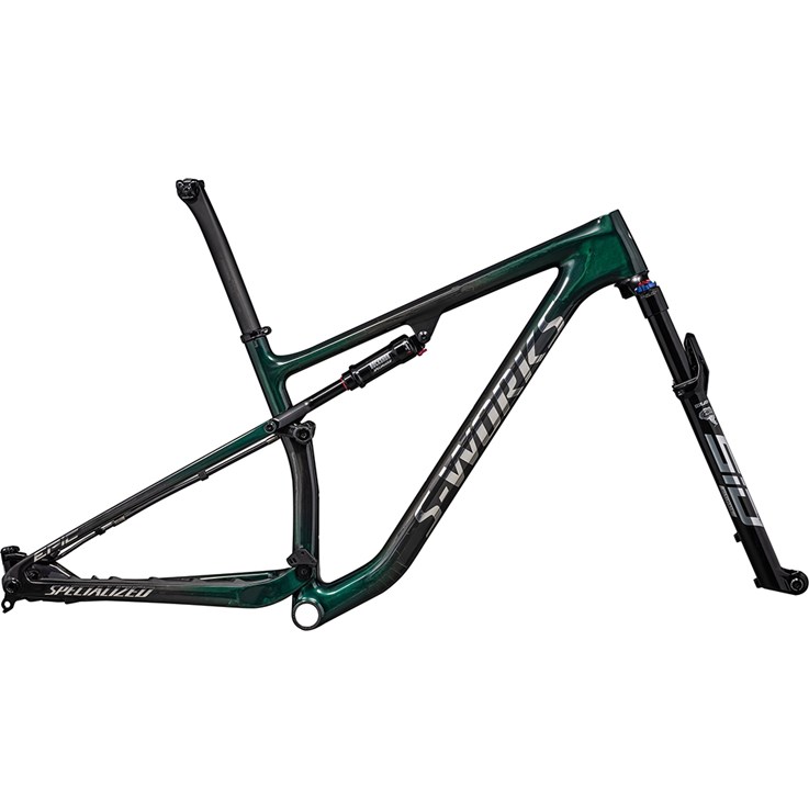 Specialized Epic S-Works Frameset Gloss Green Tint Fades Over Carbon/Chrome