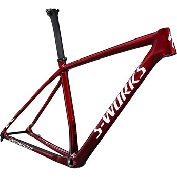 Specialized S-Works Epic World Cup Frameset, Gloss Red Tint / Flake Silver Granite / Metallic White Silver Xs